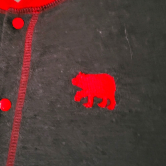 🌼3 for 30🌼Bear Naked Kids Fleece Onesie Pajamas L 12 Unisex FamJams - Picture 4 of 7